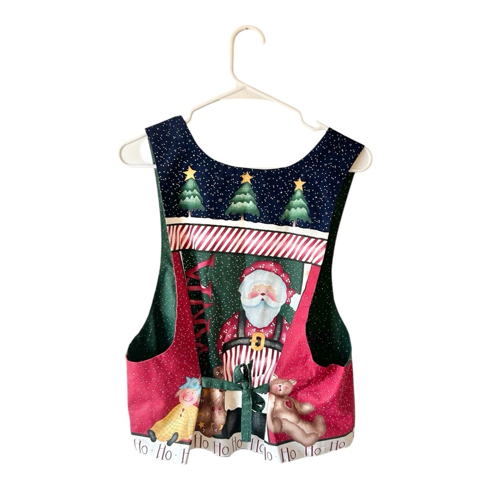 Vintage Handmade Christmas Festive‎ Santa Vest - Picture 2 of 5